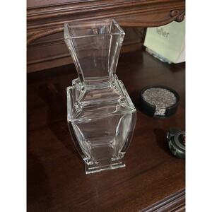 Baccarat Pearl Crystal Vase 10.25"  made in France Minimalist Rare Modern Chic
